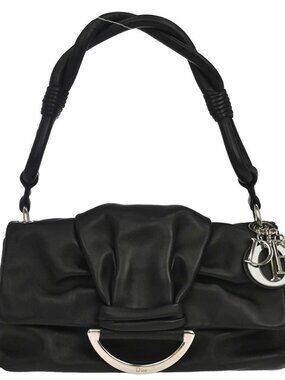 Christian Dior Black Lambskin Demi Lune Handbag 02-BO-0079 187496
